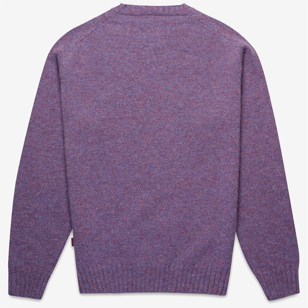 Violet Unisex Wool Knit Jumper with Raglan Sleeves 02