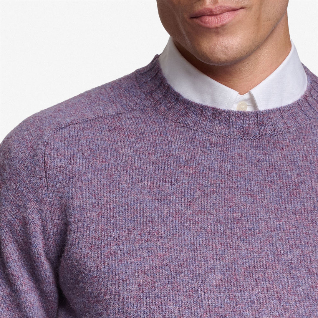 Violetter Unisex-Strickpullover aus Wolle mit Raglanärmeln main