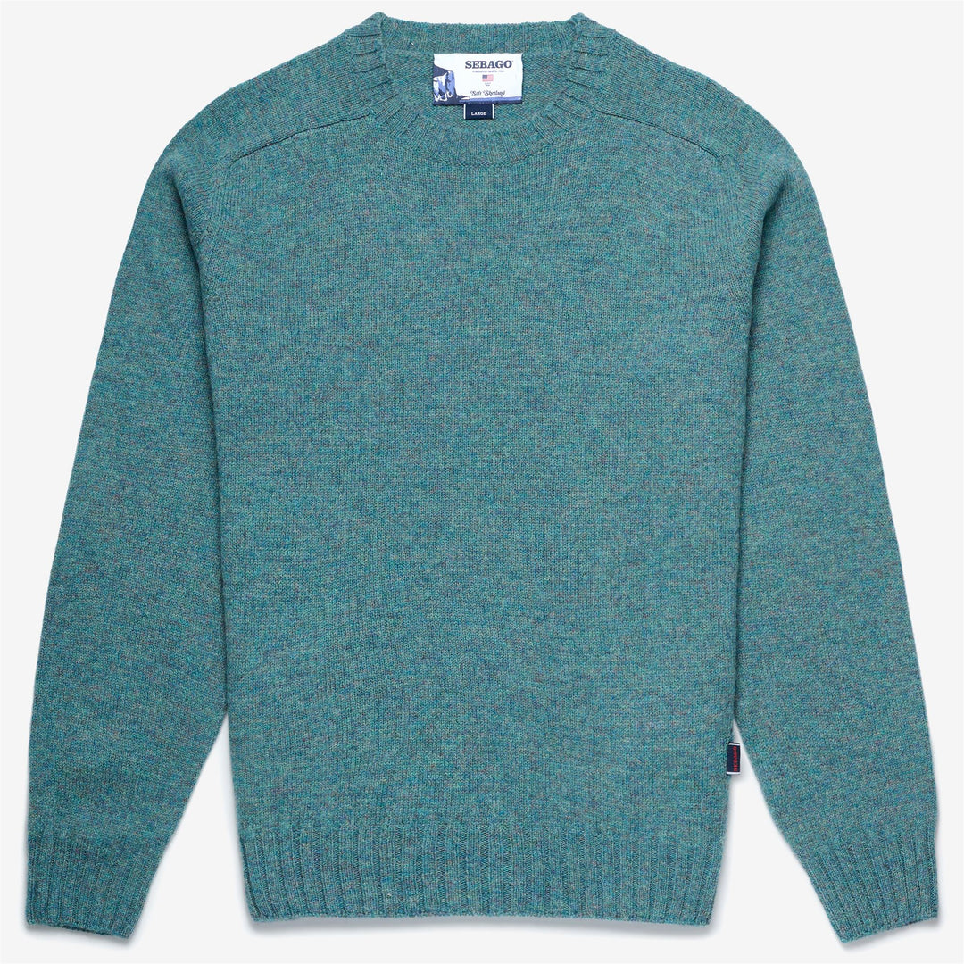 Greenish Blue Unisex Wool Knit Jumper for Leisure Activities 01