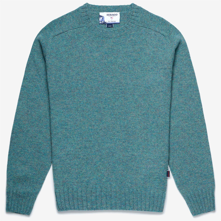 Greenish Blue Unisex Wool Knit Jumper for Leisure Activities 1