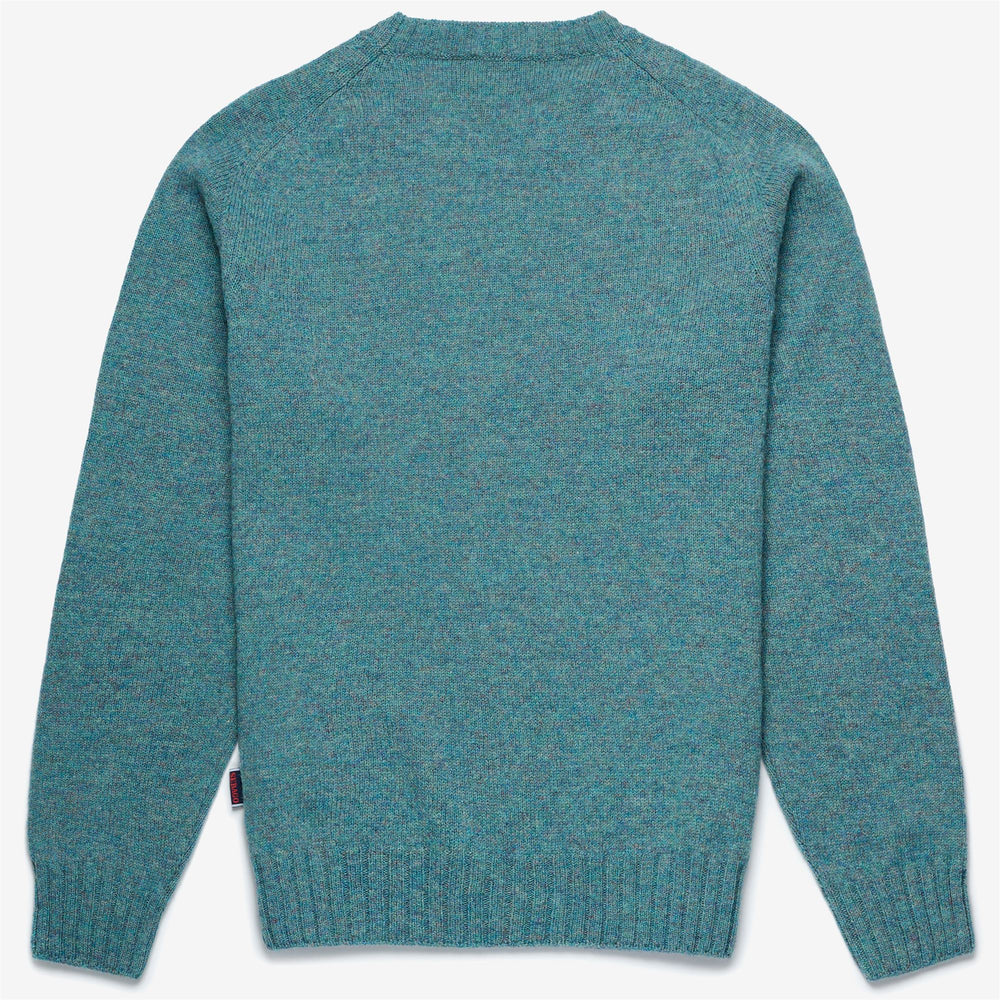 Greenish Blue Unisex Wool Knit Jumper for Leisure Activities 02
