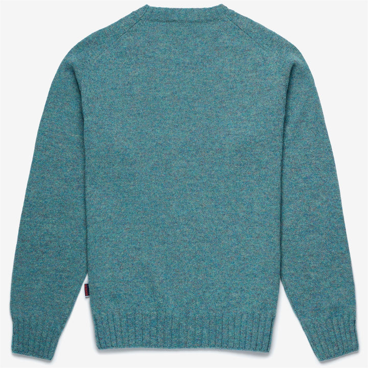 Greenish Blue Unisex Wool Knit Jumper for Leisure Activities 2