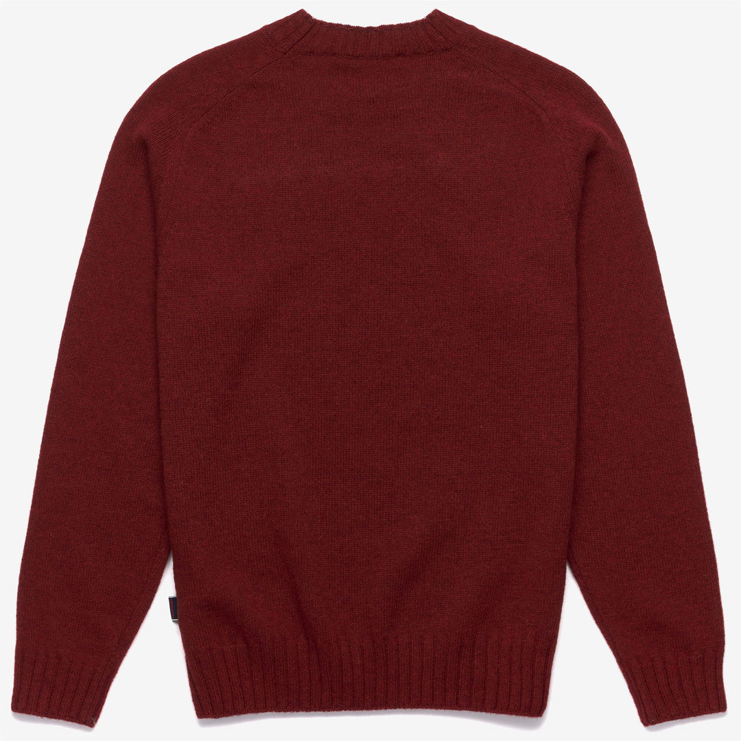 Dark Red Unisex Wool Leisure Jumper with Raglan Sleeves main
