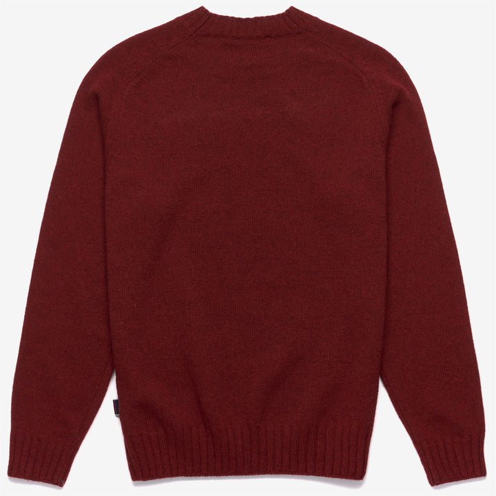 Dark Red Unisex Wool Leisure Jumper with Raglan Sleeves 2