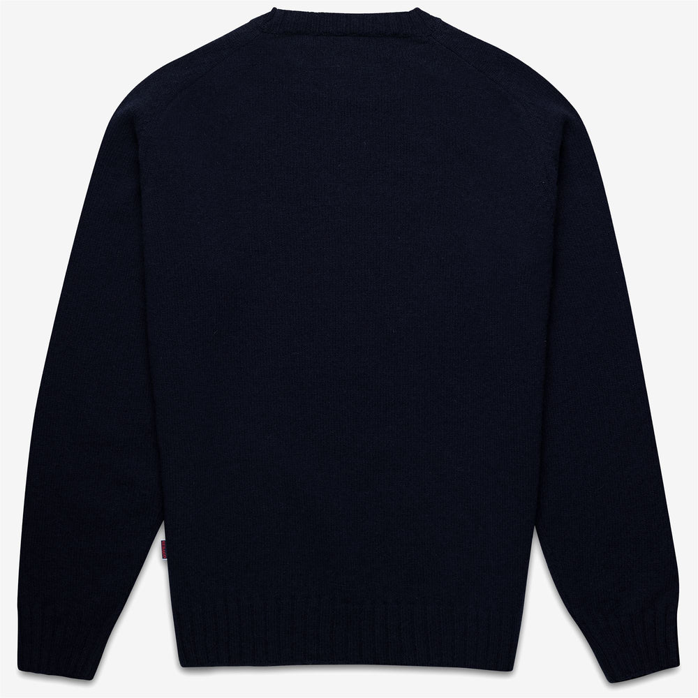 Dark Blue Unisex Wool Knit Jumper for Fall and Winter 02