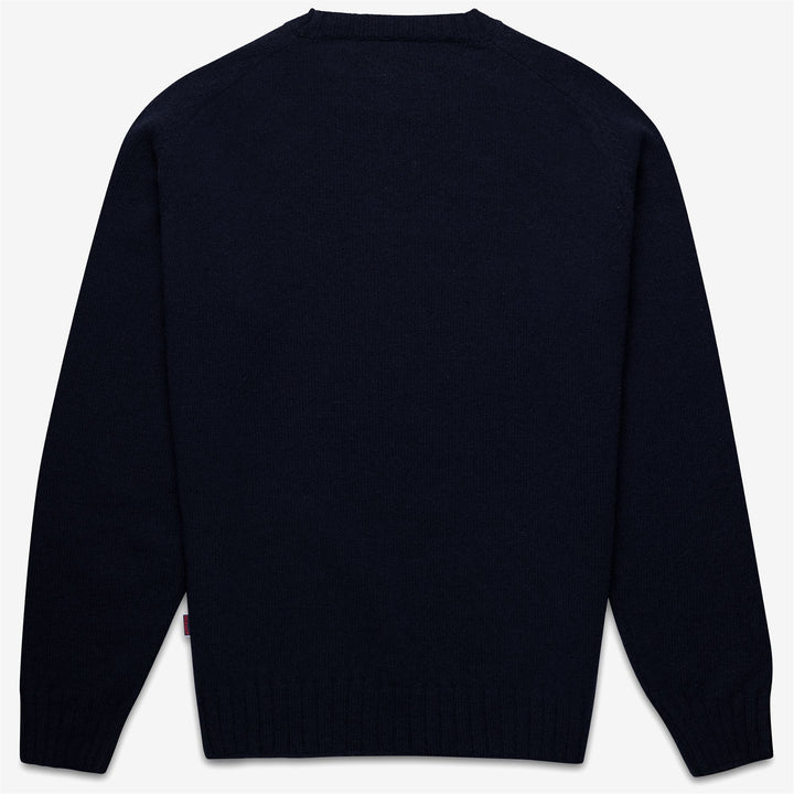 Dark Blue Unisex Wool Knit Jumper for Fall and Winter 2