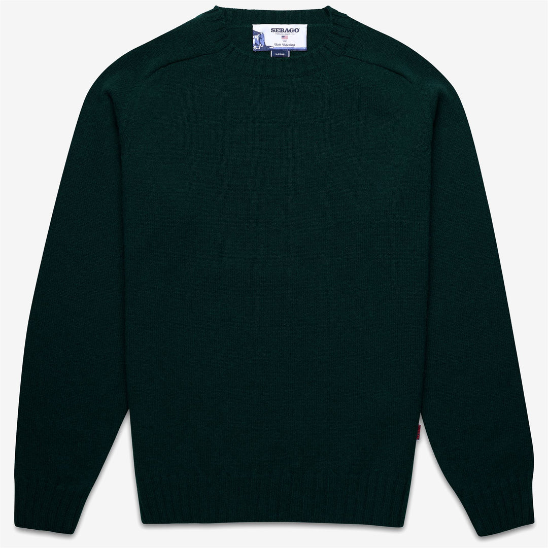 Green Unisex Wool Knit Jumper with Raglan Sleeves 01
