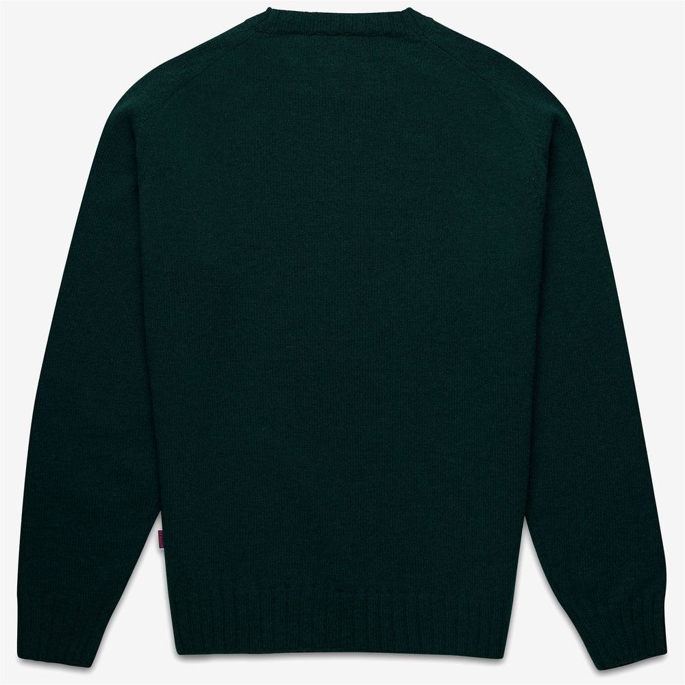 Green Unisex Wool Knit Jumper with Raglan Sleeves 02