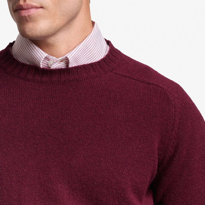 Jersey unisex rojo de punto de lana de primera calidad 4