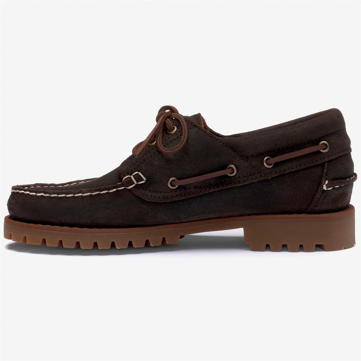 Mocassins en cuir marron foncé pour homme avec col rembourré 3