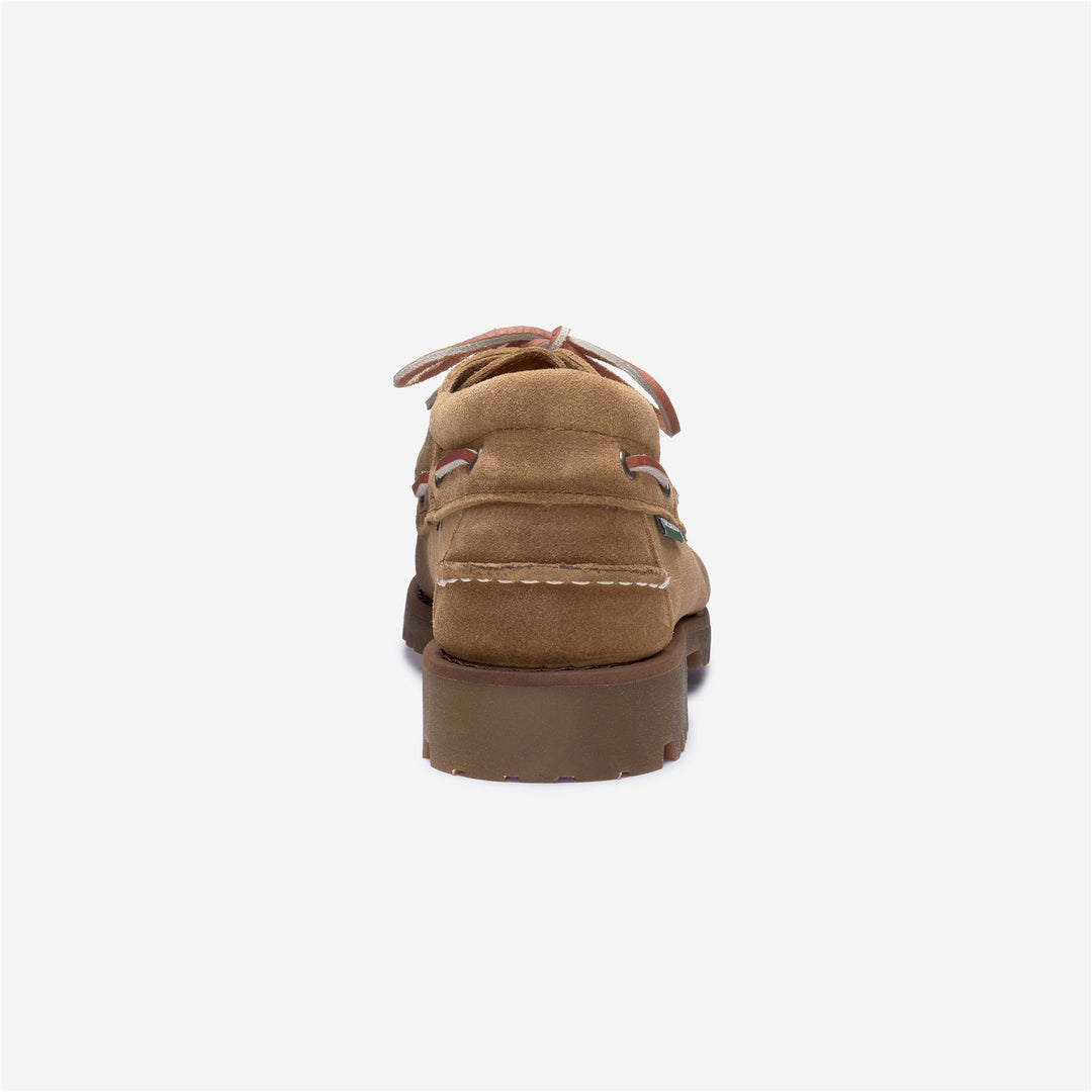 Beige Men's Suede Moccasins with Honey Gum Soles main