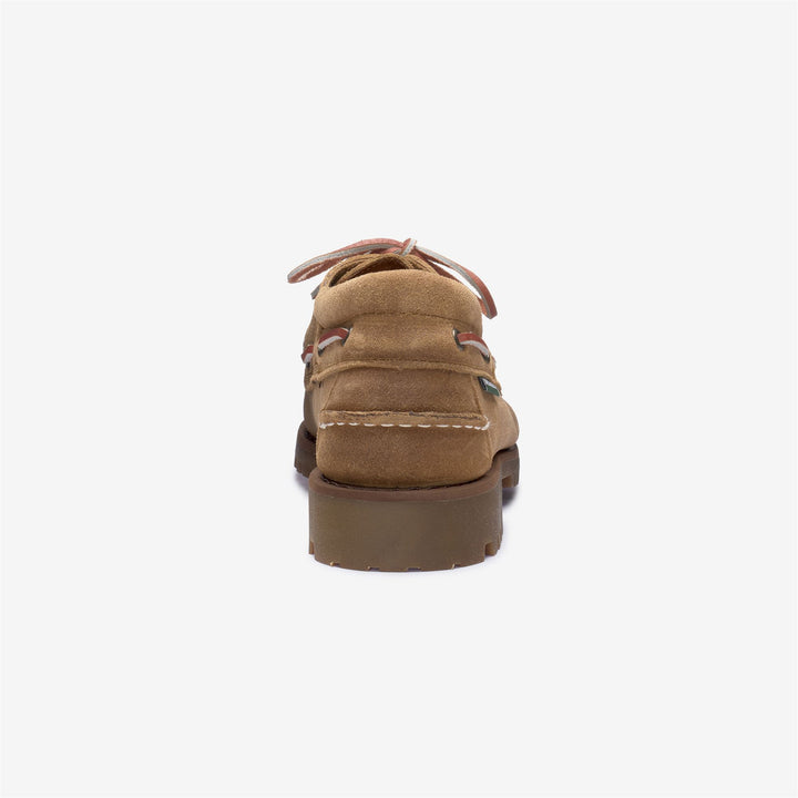 Mocasines de ante beige para hombre con suela de goma color miel 5