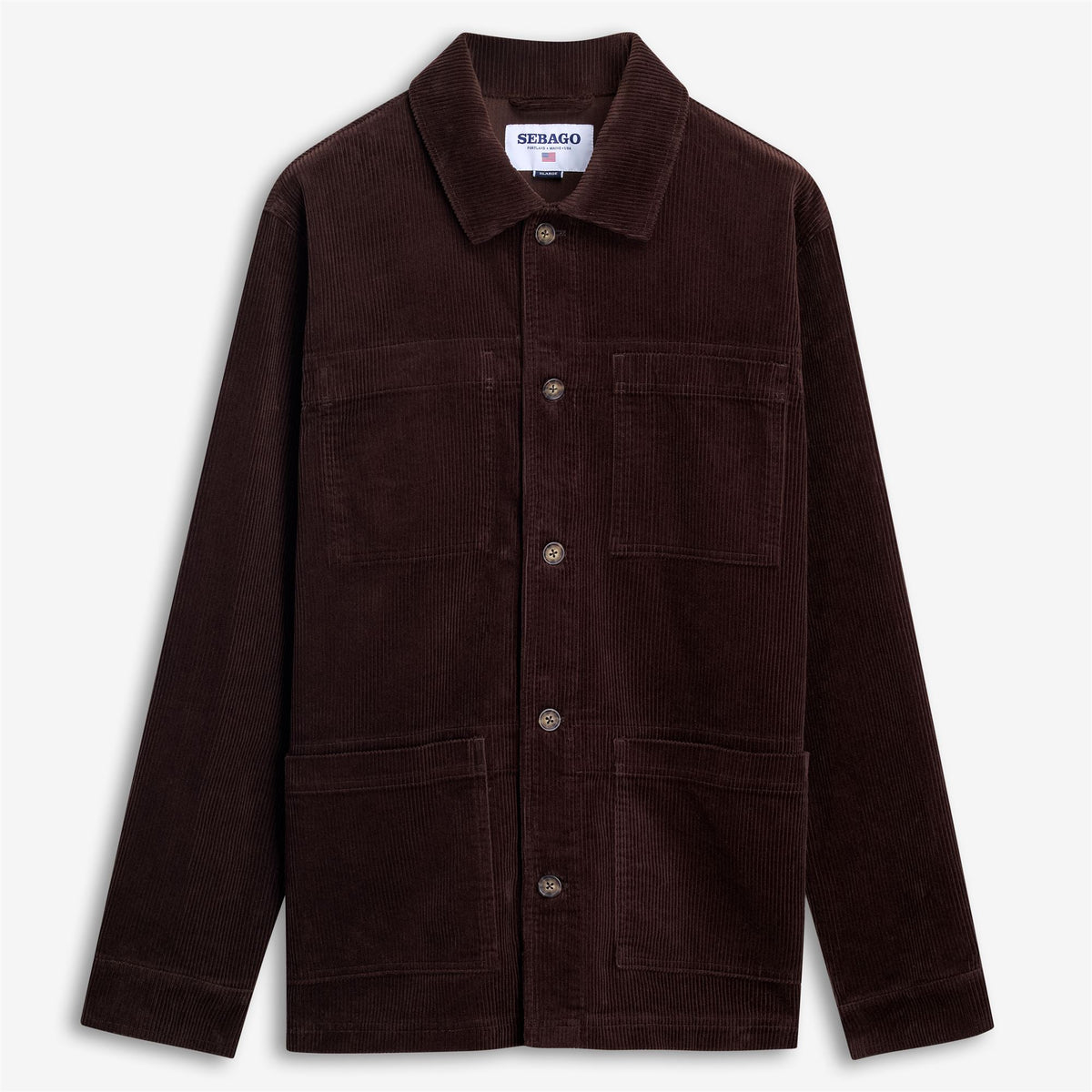 Brown Unisex Cotton Corduroy Jacket
