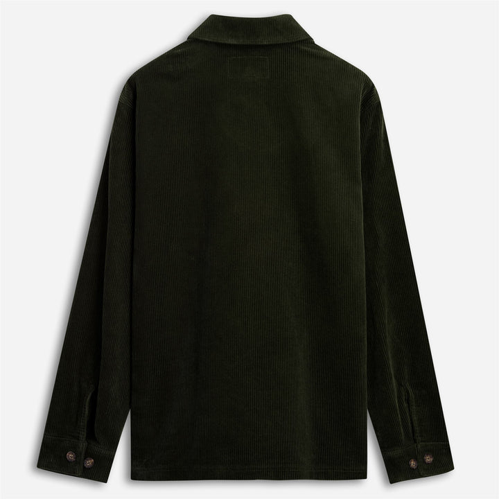 Chaqueta unisex de pana verde bosque con bolsillos 2