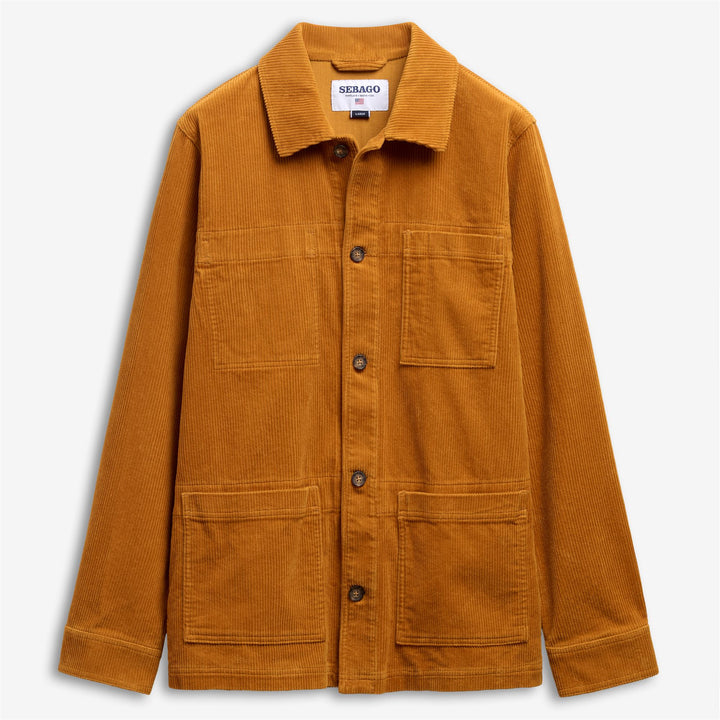 Yellow tan Unisex Corduroy Work Jacket with Pockets 1