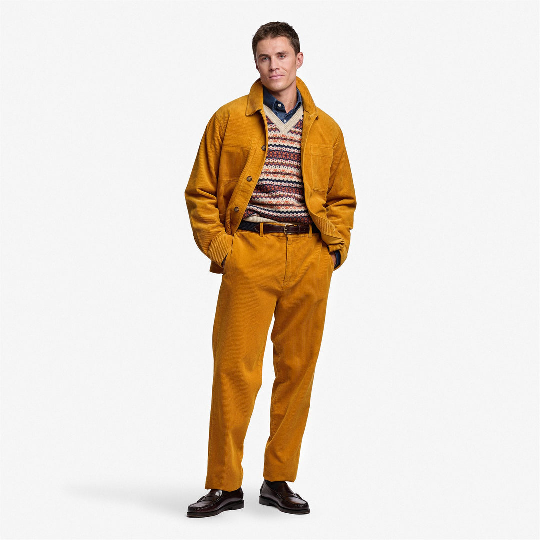 Yellow tan Unisex Corduroy Work Jacket with Pockets main