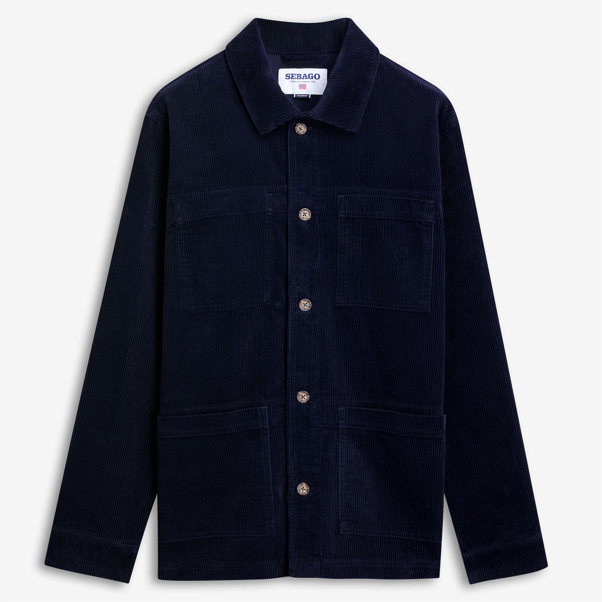 Blue Unisex Cotton Corduroy Jacket