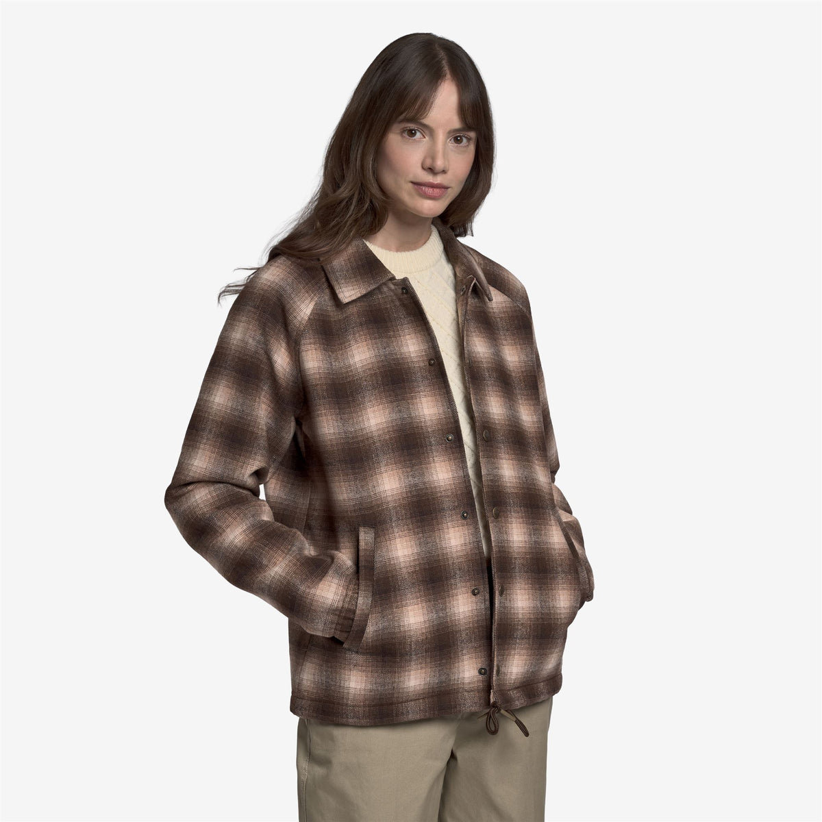 Jackets_Unisex_TENDER WOOLCHECK_Jacket_White Natural-Beige-Brown - Commercial 7