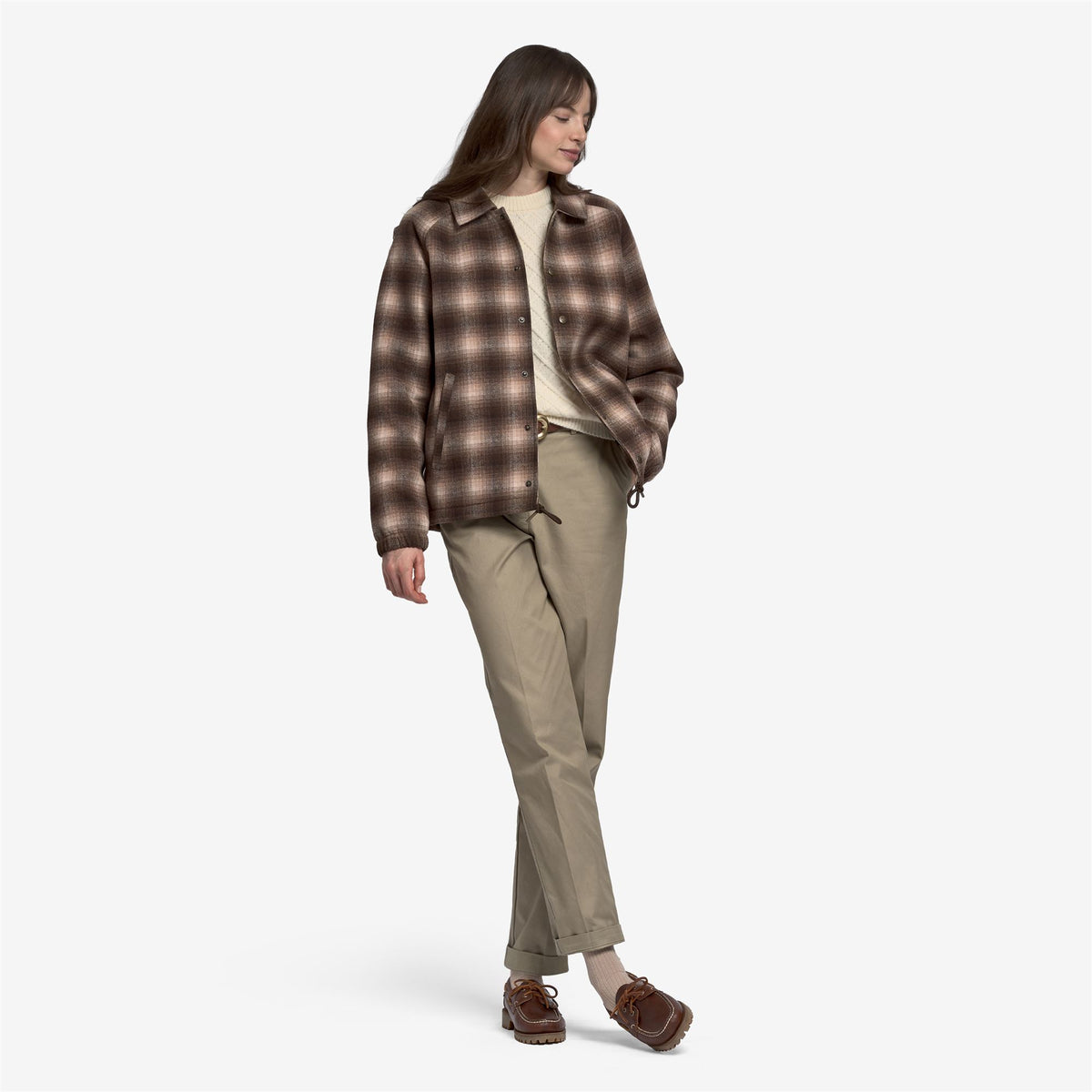 Jackets_Unisex_TENDER WOOLCHECK_Jacket_White Natural-Beige-Brown - Commercial 6