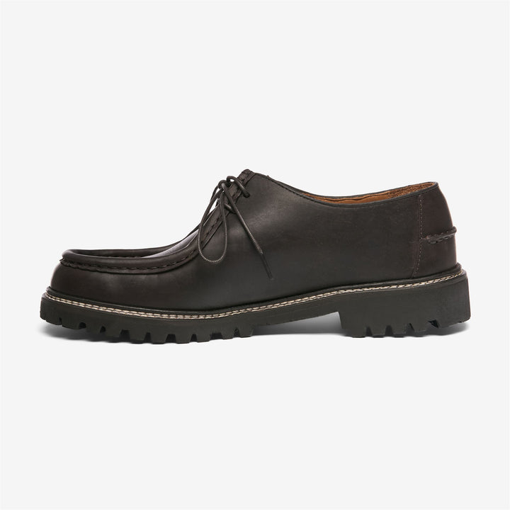 Dark brown Men's Leather Moccasin Docksides with Hand-Stitched Trims 3