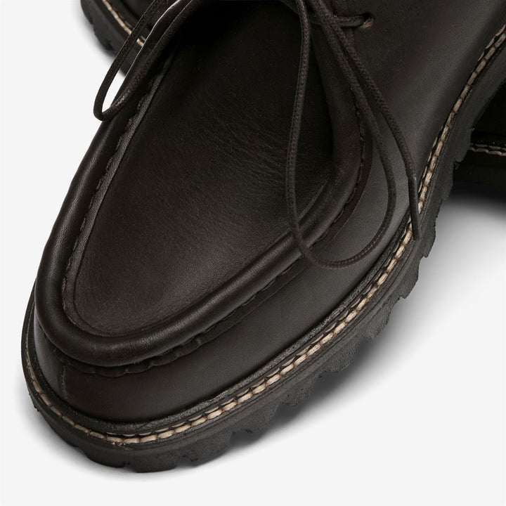 Dark brown Men's Leather Moccasin Docksides with Hand-Stitched Trims 6