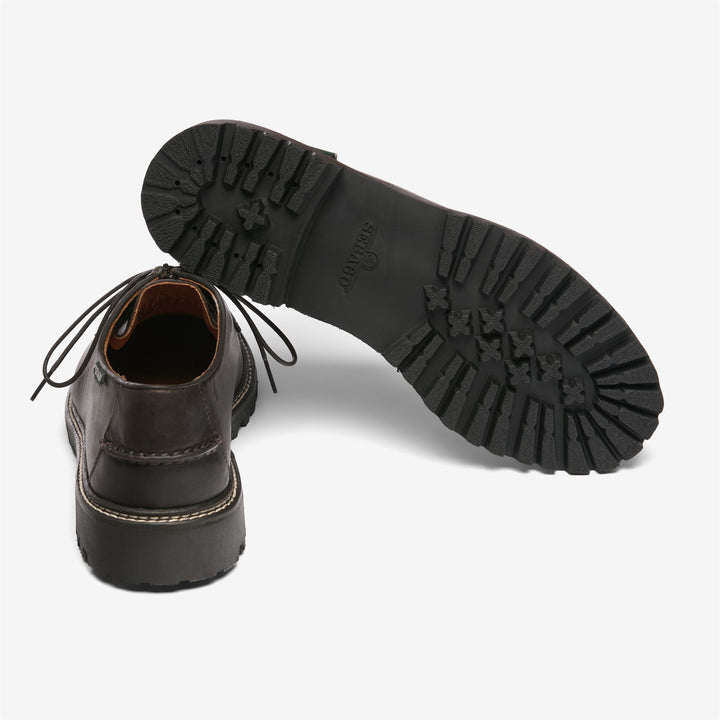 Dark brown Men's Leather Moccasin Docksides with Hand-Stitched Trims 4