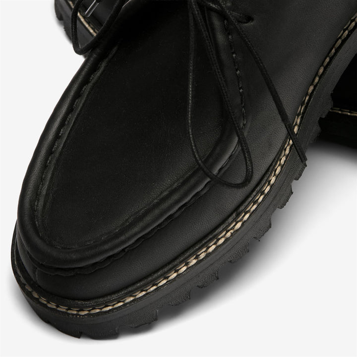 Schwarze Herren-Ledermokassins „Docksides“ mit handgenähten Details 6
