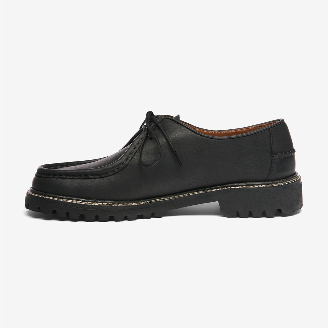 Schwarze Herren-Ledermokassins „Docksides“ mit handgenähten Details main
