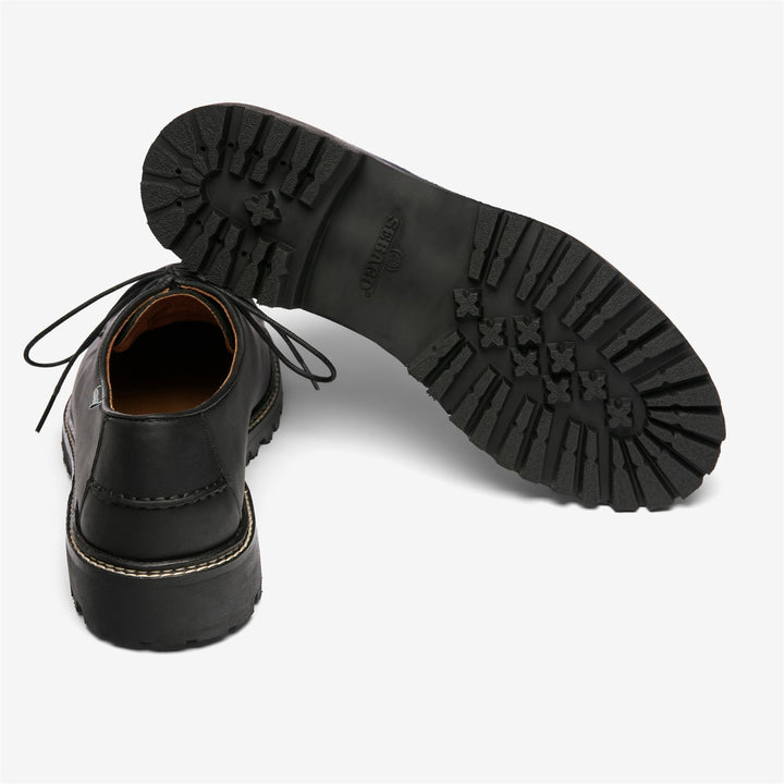 Schwarze Herren-Ledermokassins „Docksides“ mit handgenähten Details 4