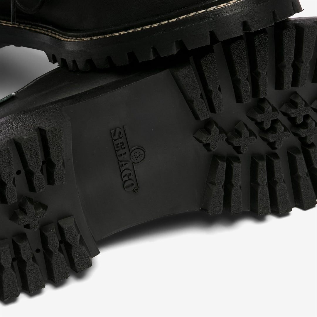 Schwarze Herren-Ledermokassins „Docksides“ mit handgenähten Details main