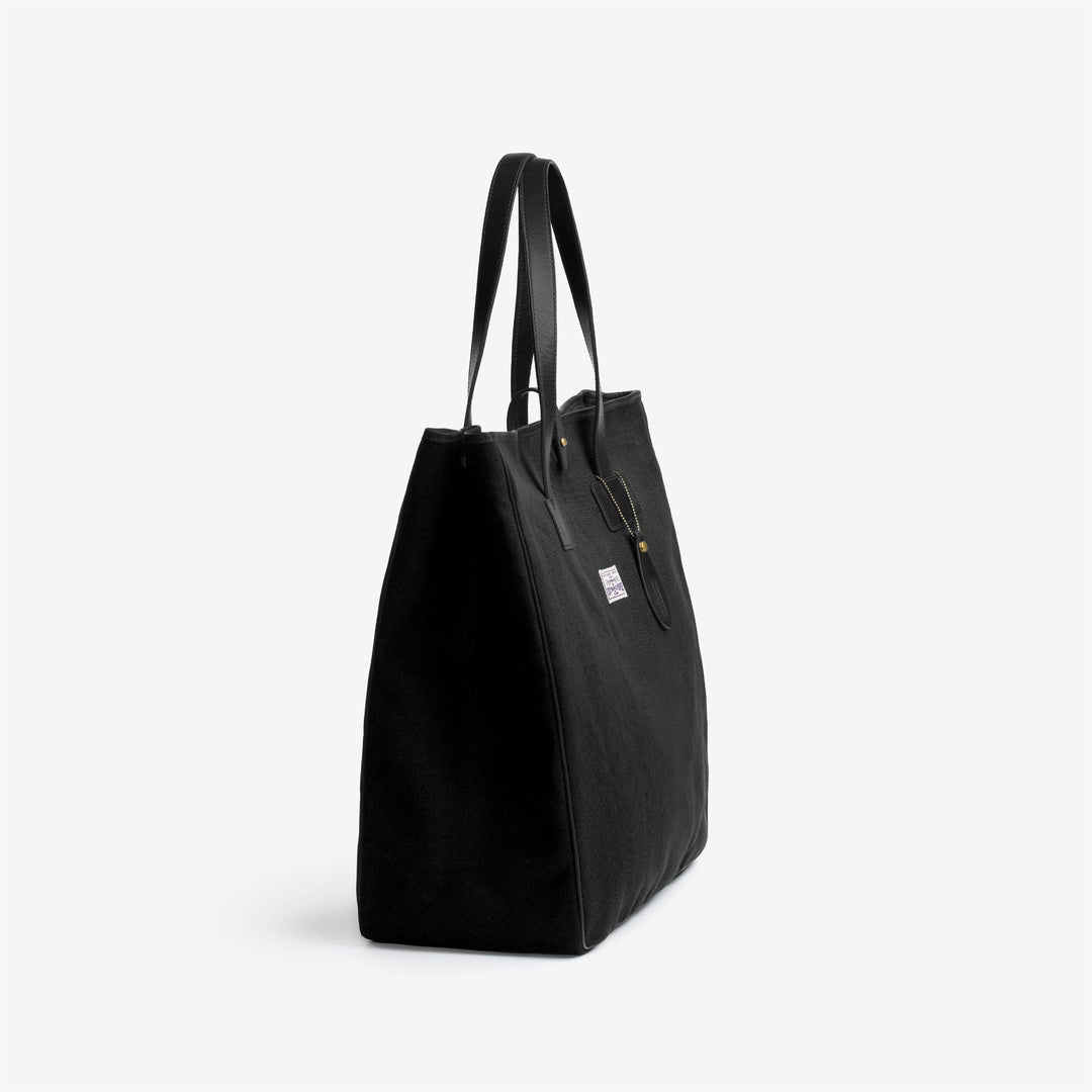 Black Unisex Cotton Tote Bag for Leisure main