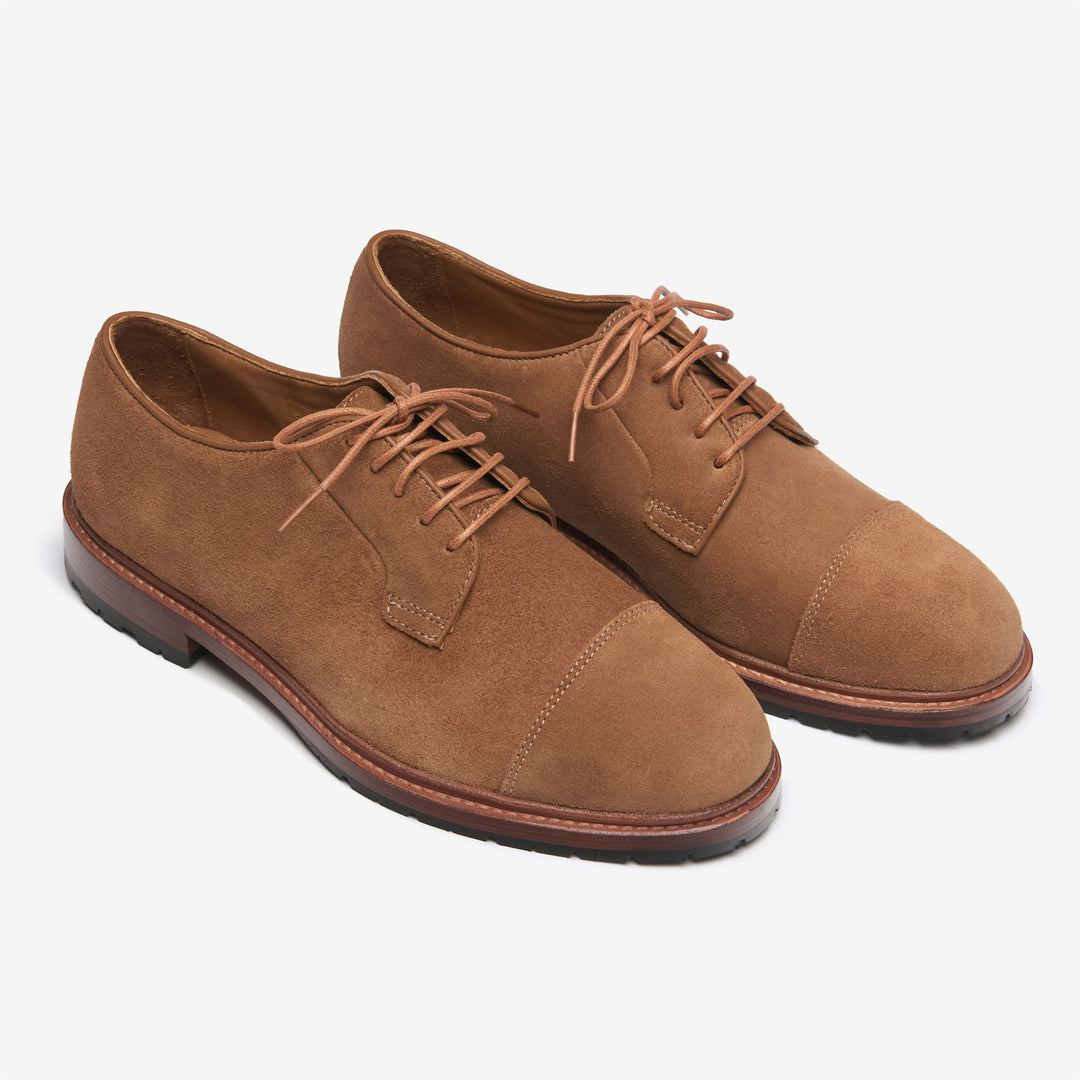 Brown men's Low Cut Lace-Up Suede Shoes with Grip and Flexibility main
