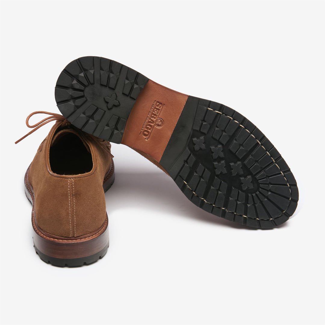 Zapatos de hombre de ante marrón de corte bajo con cordones, con buen agarre y flexibilidad. main