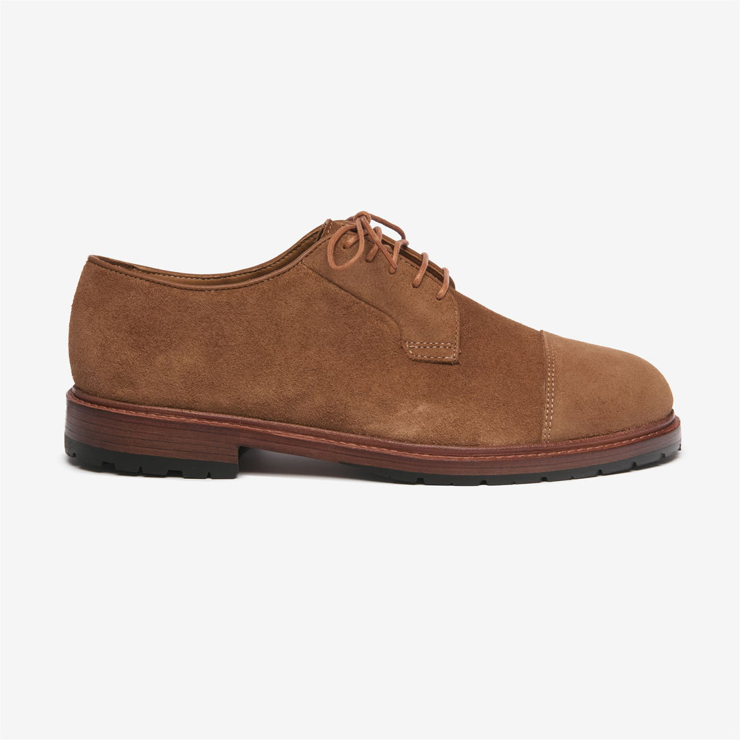 Zapatos de hombre de ante marrón de corte bajo con cordones, con buen agarre y flexibilidad. main