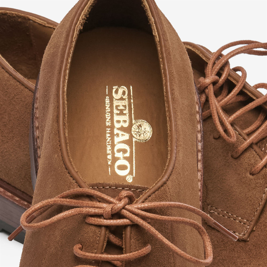 Zapatos de hombre de ante marrón de corte bajo con cordones, con buen agarre y flexibilidad. main