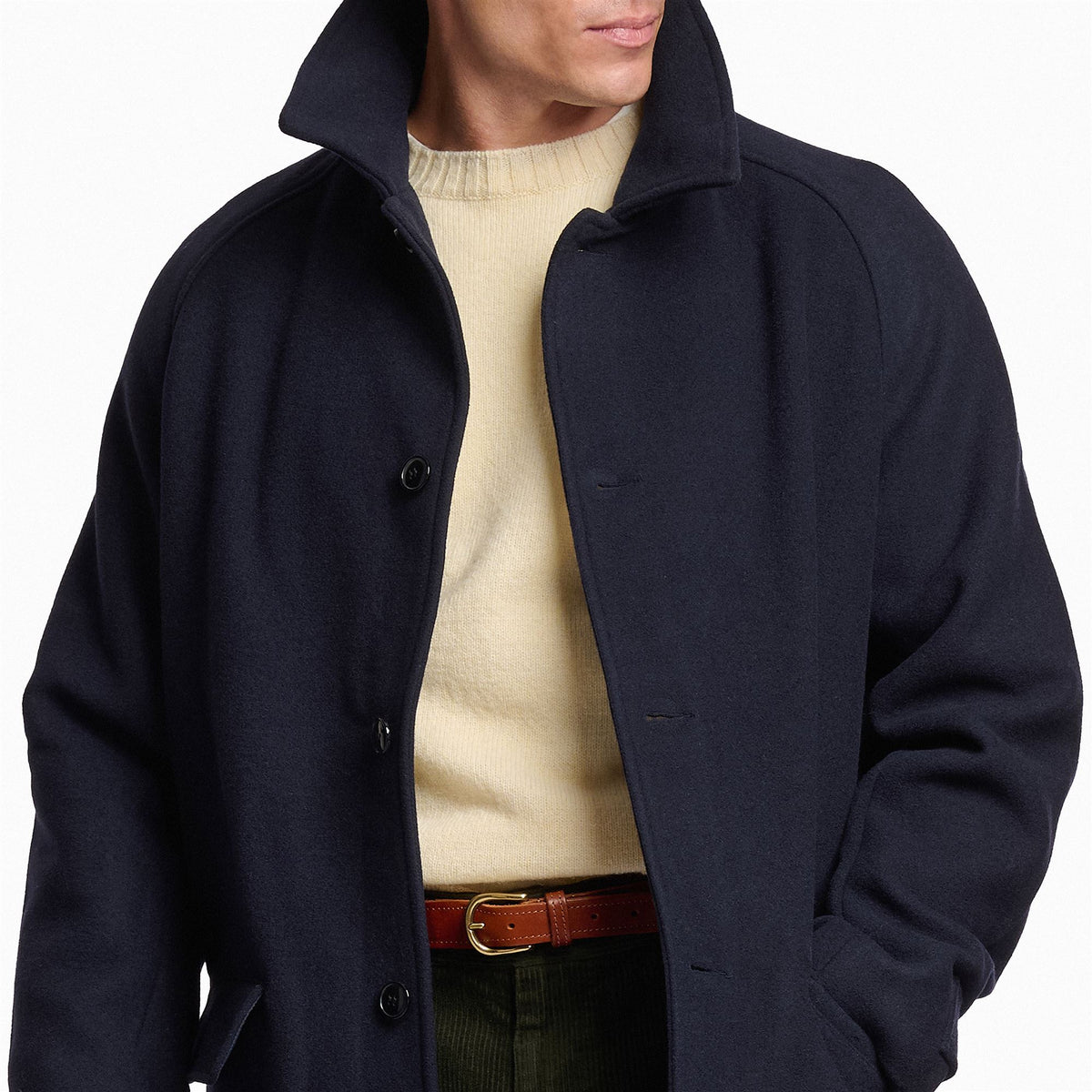 Blue Unisex Wool Coat