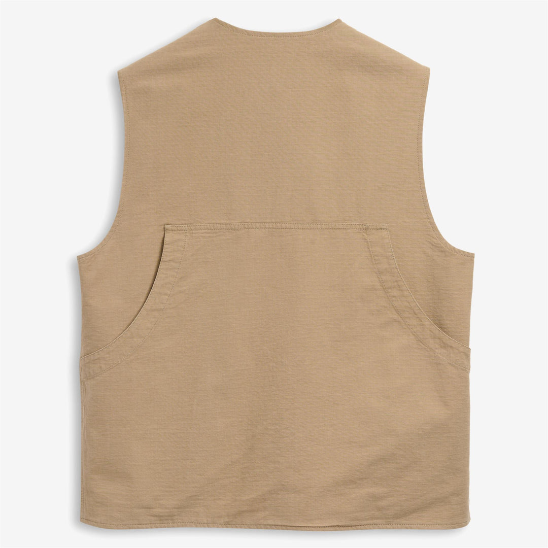 Chaqueta tipo chaleco unisex beige para actividades al aire libre main