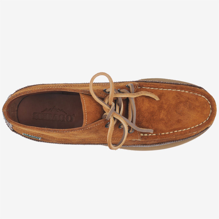 Stivali Mocassini in Suede Uomo Cognac Arancione a Mezza Altezza 4