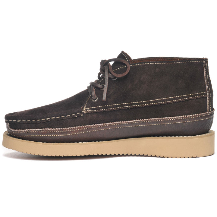 Dark Brown Men's Suede Mid Cut Moc Boots for Leisure 3