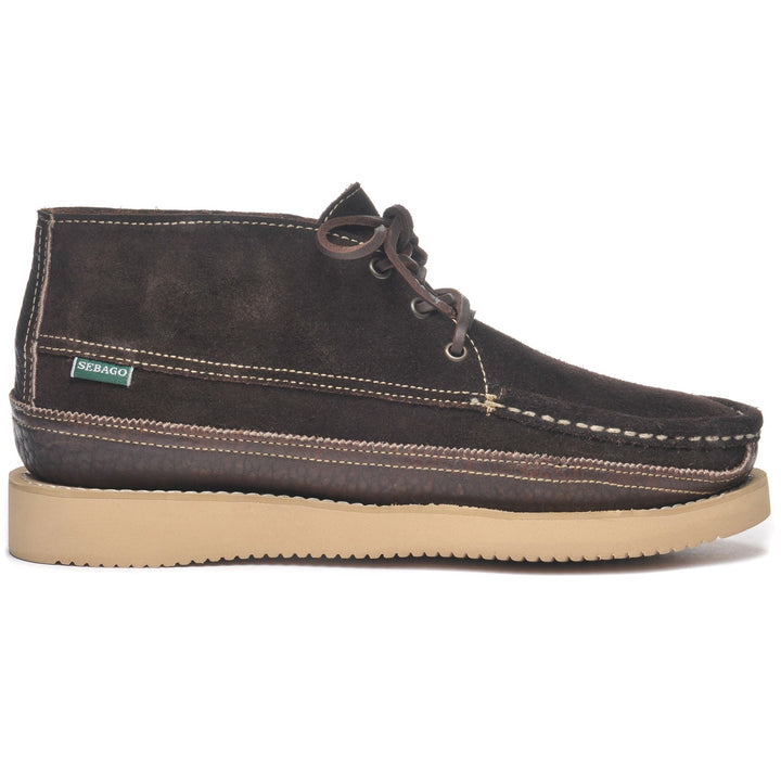 Dark Brown Men's Suede Mid Cut Moc Boots for Leisure 1