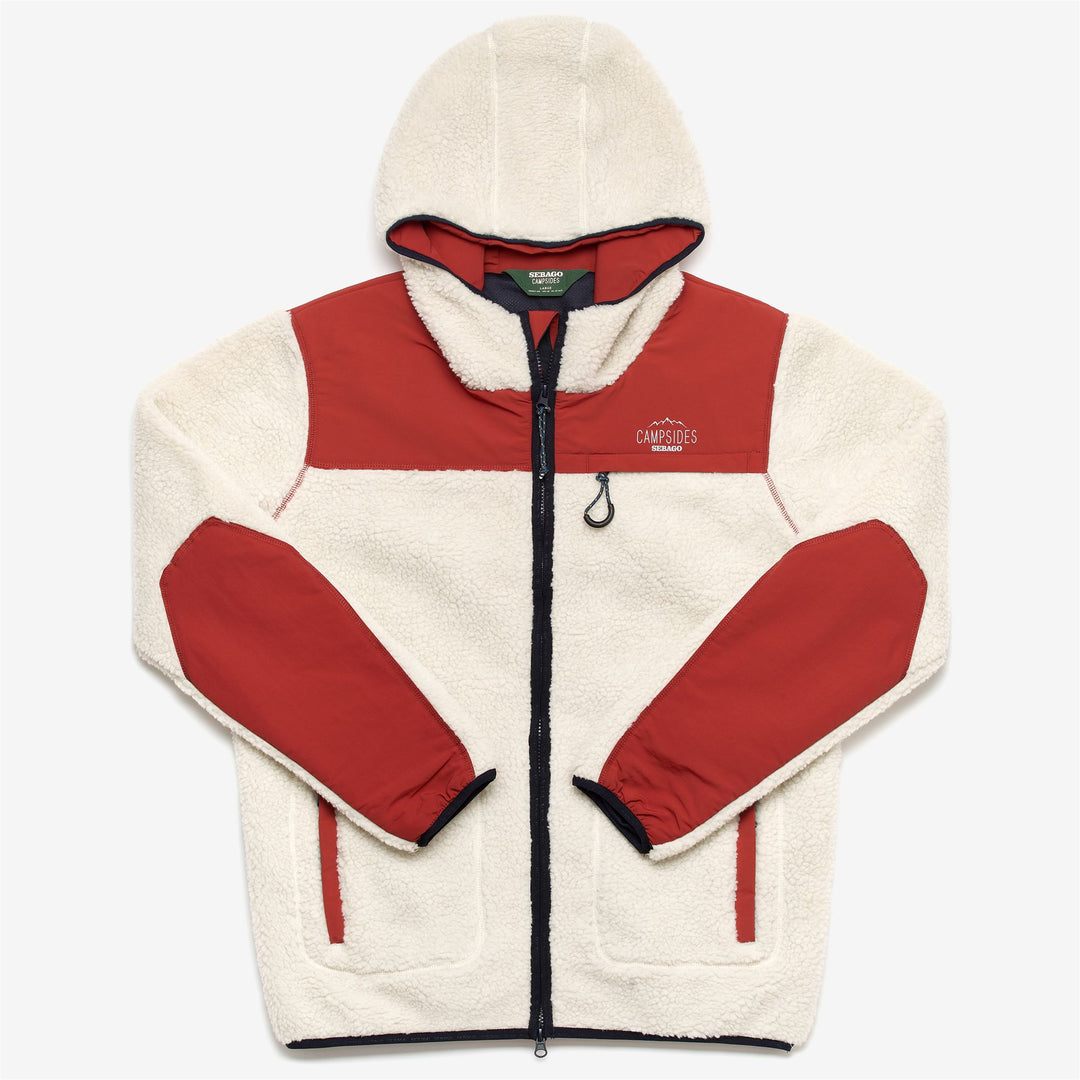 Maglione in Pile Uomo Rosso e Bianco per Attività Ricreative 01