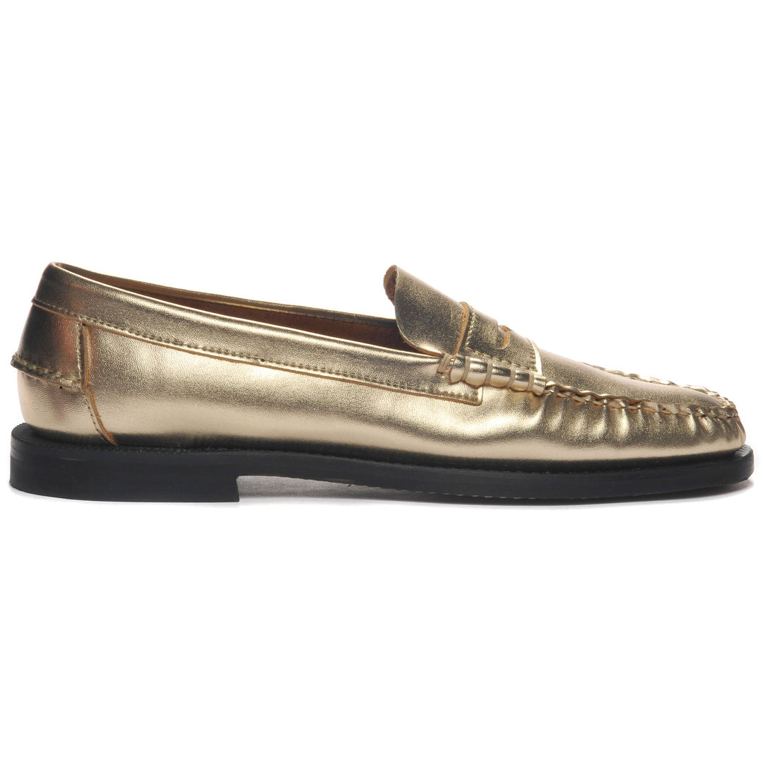 Gold Orange Women's Business Moccasin with Leather Outsole 01
