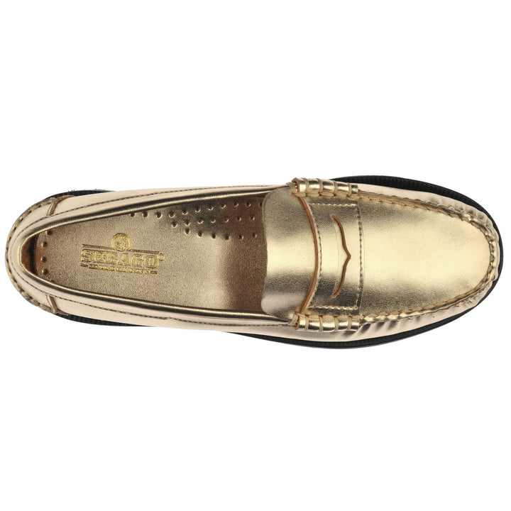 Mocassins d'affaires pour femmes, couleur or et orange, avec semelle extérieure en cuir 4