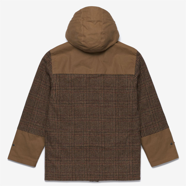 Beige Brown Unisex 3/4 Length Wool Leisure Jacket 2