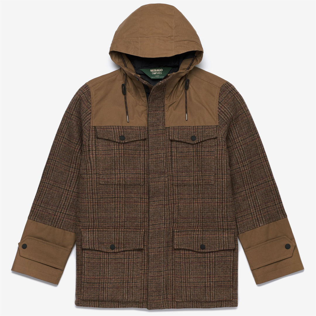 Beige Brown Unisex 3/4 Length Wool Leisure Jacket 01