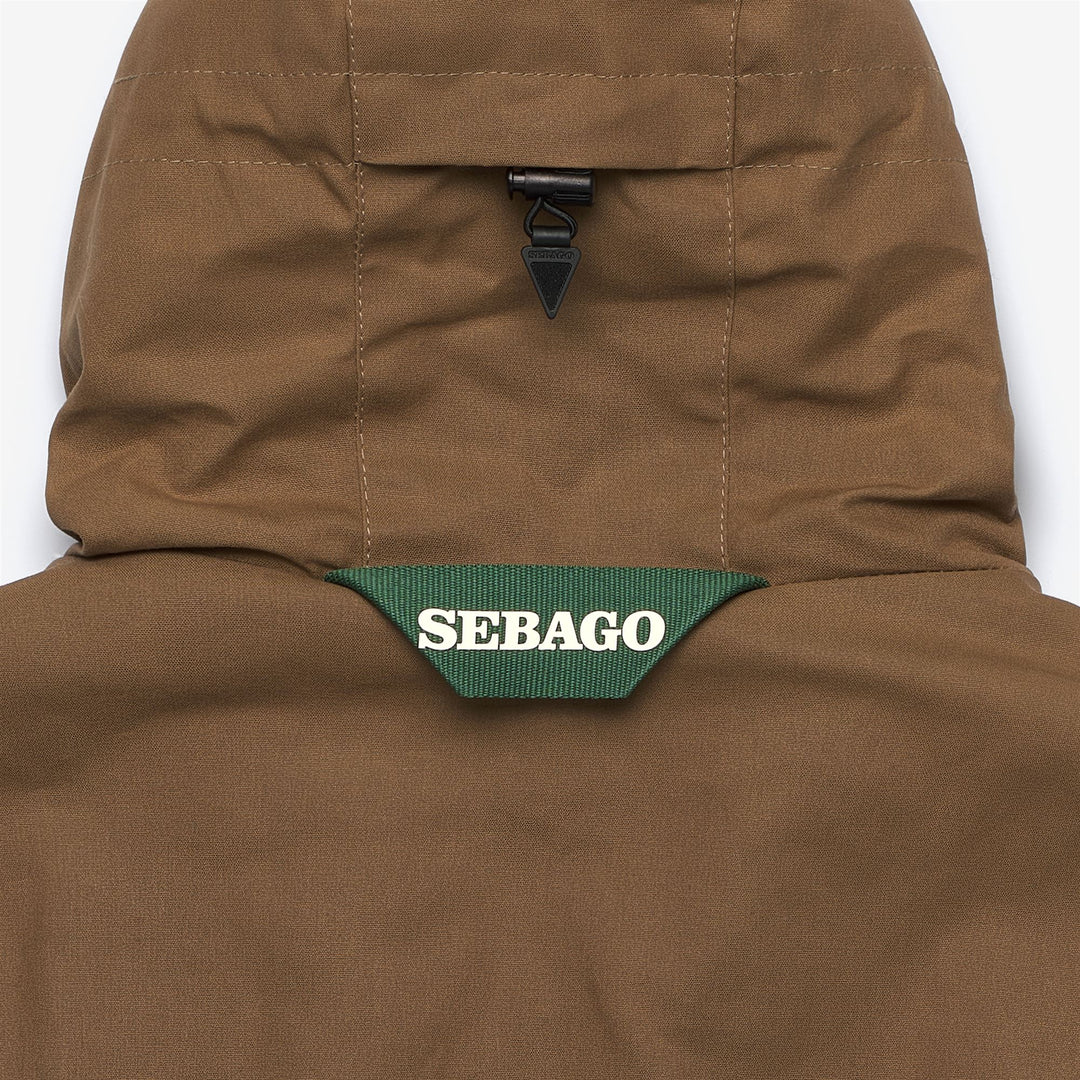 Chaqueta informal unisex de lana marrón beige de 3/4 de longitud main