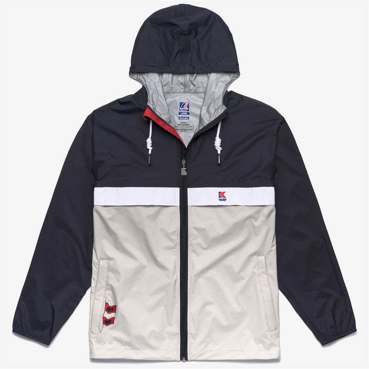 Giacca da Tempo Libero Unisex Pieghevole Blu e Bianca con Design Nautico 1