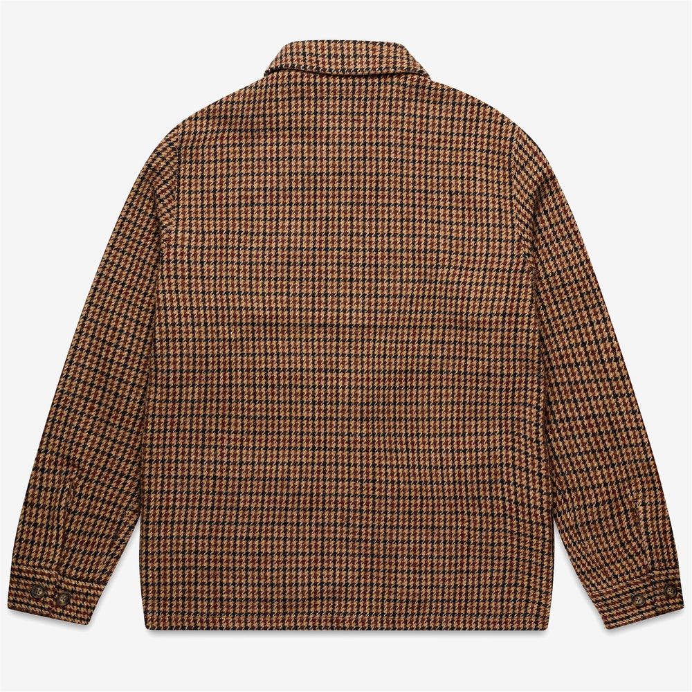 Beige brown Unisex Mid-Length Wool Utility Jacket 02