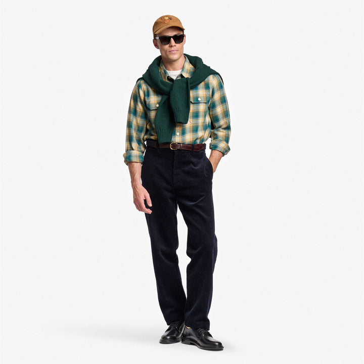 Blue green Unisex Checked Cotton Overshirt 4