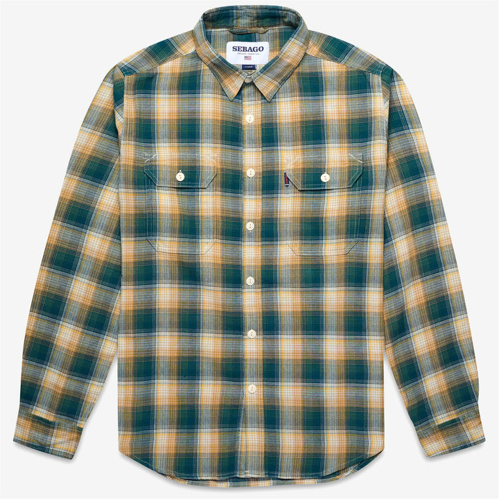Blue green Unisex Checked Cotton Overshirt 1